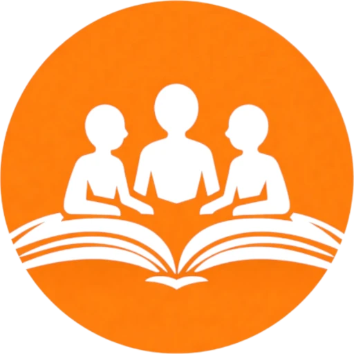 Three people gathered around an open book